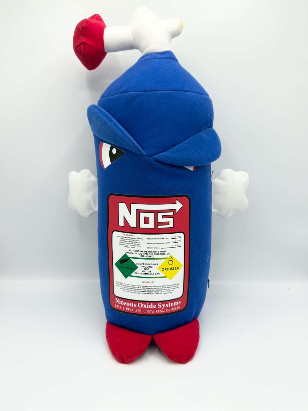Nos Tank Bottle Nitrogen Cylinder Seat Headrest Cushion Plush 17"